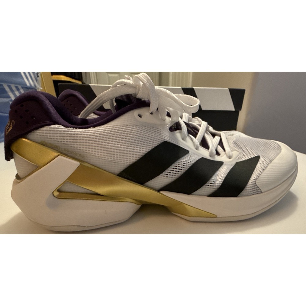 Adidas adizero Ubersonic 5 M NM JQ3778 Men's 7 White Purple & Gold New NiB